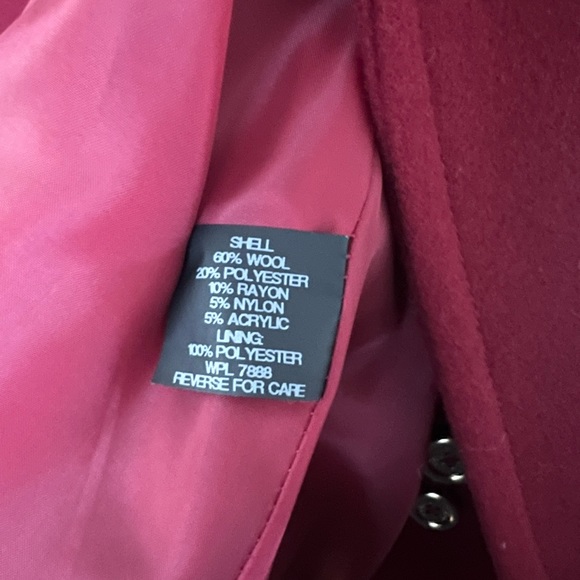 Michael Kors, Pea Coat, Red, wool, size medium - Picture 4 of 4